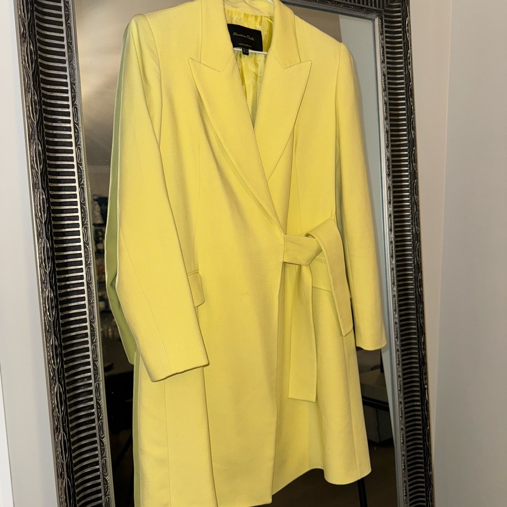 Yellow Belted Women's Dress - Picture 4 of 4
